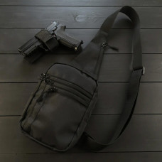 Якісна тактична сумка з кобурою, чоловіча сумка чорна з кордуру месенджер, тактичний месенджер