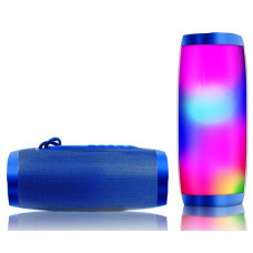 Портативна bluetooth колонка вологостійка TG-157 Pulse з різнокольоровою підсвіткою. Колір синій