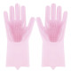 Силіконові рукавички Magic Silicone Gloves Pink для прибирання чистки миття посуду для будинку. Колір рожевий