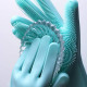 Силіконові рукавички Magic Silicone Gloves Pink для прибирання чистки миття посуду для будинку. Колір: бірюзовий