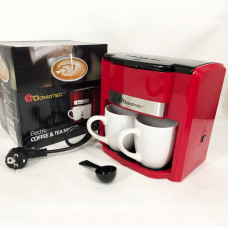 Крапельна кавоварка Domotec MS-0705 з двома порцеляновими чашками в комплекті