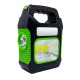 Портативний ліхтар лампа JY-978B акумуляторний із сонячною панеллю + Power Bank. Колір: зелений