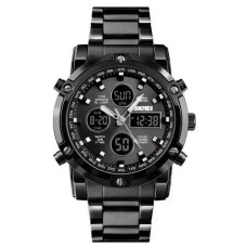 Годинник наручний чоловічий SKMEI 1389BK BLACK, водонепроникний чоловічий годинник. Колір: чорний