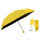 Компактна парасолька в капсулі-футлярі Жовтий, маленька парасолька в капсулі. Колір: жовтий