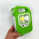 Ліхтар кемпінг переносний 6399А - LED+COB, power bank, 2x18650, сонячна батарея. Колір: зелений