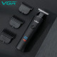 Тример для волосся VGR V-937, з USB-кабелем для зарядки, світлодіодним дисплеєм, 3 насадками