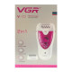 Епілятор VGR V-722 акумуляторний 2 швидкості 32 пінцети з насадками. Колір: рожевий
