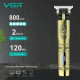 Тример для волосся та бороди VGR V-091 LED Display 3 насадки