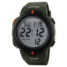 Годинник наручний чоловічий SKMEI 1068AG, армійський годинник протиударний. Колір: зелений