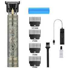 Акумуляторна машинка для стрижки волосся та бороди T8, 4 насадки (1.5, 2, 3, 4 мм)