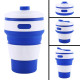 Кухоль туристичний (складний/силіконовий), стаканчик силіконовий, кружки для походу. Колір: синій