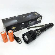 Ліхтар акумуляторний Bailong BL-G201-P360, алюмінієвий корпус, з функцією павербанку, якісний ліхтарик