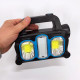 Ліхтар ручний на сонячній батареї 3в1 HB-6168-LED+2COB з боковою лампою, на 3 режими (з функцією Power Bank)