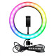 Кільцева світлодіодна лампа RGB LED RING MJ26 26 см із тримачем для телефону