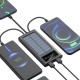 Портативний зарядний пристрій на 20000mAh, Power Bank на сонячній батареї, для планшета. Колір: чорний