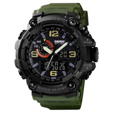 Годинник наручний чоловічий SKMEI 1520AG ARMY GREEN, військовий чоловічий наручний годинник зелений. Колір: зелений