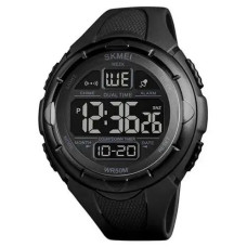 Годинник наручний чоловічий SKMEI 1656BK BLACK, водостійкий тактичний годинник. Колір: чорний