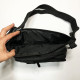 Якісна та надійна тактична сумка-бананка із міцної та водонепроникної тканини чорна через плече