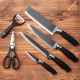 Набір кухонних ножів із сталі 6 предметів Genuine King-B0011, набір ножів для кухні, кухонний набір ножів