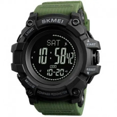 Годинник наручний чоловічий SKMEI 1356AG ARMY GREEN, армійський годинник протиударний. Колір: зелений