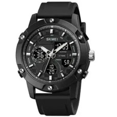 Годинник наручний чоловічий SKMEI 1757BKBK BLACK-BLACK, годинник наручний електронний тактичний. Колір: чорний