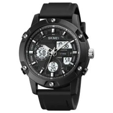 Годинник наручний чоловічий SKMEI 1757BKWT BLACK-WHITE, армійський годинник протиударний. Колір: чорний
