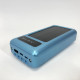 Портативний зарядний пристрій на 20000mAh, Power Bank на сонячній батареї, для планшета. Колір: синій