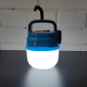 Підвісний ліхтар світильник LED з гачком для кемпінгу, ліхтариком та сонячною панеллю. Колір: синій