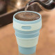 Кухоль туристичний (складний/силіконовий), складний термокухоль, складаний кухоль для кави. Колір: блакитний