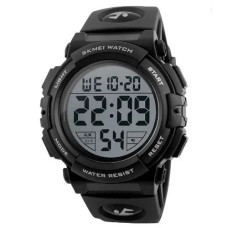 Годинник наручний чоловічий SKMEI 1258BK, брендовий чоловічий годинник, водостійкий тактичний годинник. Колір: чорний